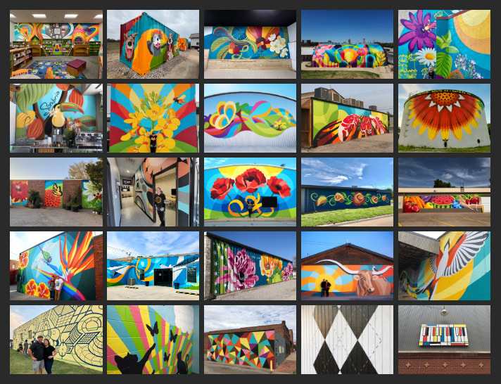Collage of 25 murals