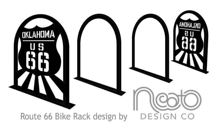 Route 66 Bike Rack design by Neato Design Co